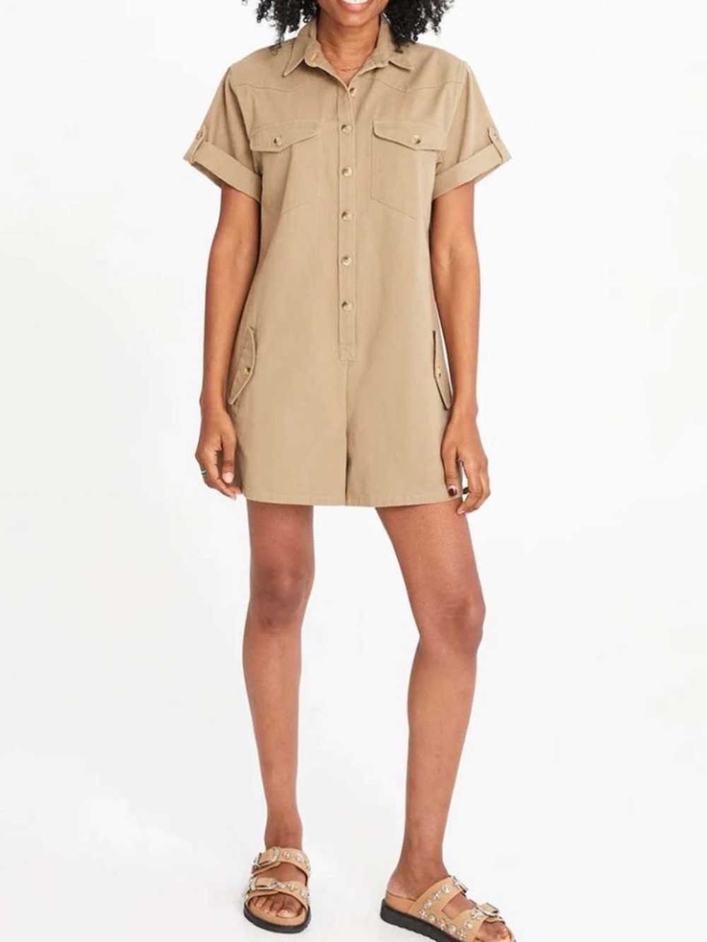 Clare V Cargo Jumpsuit in Khaki Size S NWT